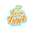 Egypt welcome typography sticker. Trendy lettering text for postcard, banner, website. Print design for souvenir, magnet, t-shirt