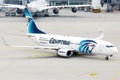 EgyptAir plane taxiing in airport