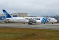 EgyptAir`s first 787-9 dreamliner taxing on her first flight