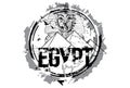 Tutankhamun Egyptian Pharaoh king mask And The Pyramid Of Khafre With Camel