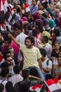 Egyptian Activist Protesting Against Muslim Brotherhood Royalty Free Stock Photo