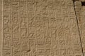 Egyptian ancient hieroglyphs on the stone wall