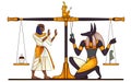 Egyptian ancient symbol, isolated figure of ancient egypt deitiesAnubis. Royalty Free Stock Photo