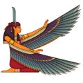 Egyptian ancient symbol.Religion iconISIS. Royalty Free Stock Photo