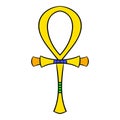 Egyptian Ankh icon cartoon