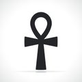 egyptian ankh on white background