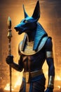 Egyptian Anubis. Fantasy character of Egypt, highly detailed AI generated