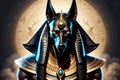 Egyptian Anubis. Fantasy character of Egypt, highly detailed AI generated