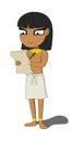 Egyptian Boy Character Scribe