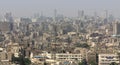 The Egyptian capital Cairo. A panoramic view when the sun is shining. Royalty Free Stock Photo