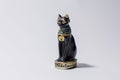 Egyptian cat statue on white background Royalty Free Stock Photo