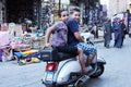 Egyptian children riding motorcycle