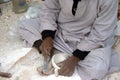 Egyptian craftsman making pots Royalty Free Stock Photo