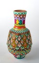 Egyptian decorated colorful painted pottery vase arabic: Kolla Royalty Free Stock Photo