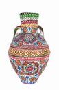 Egyptian decorated colorful pottery vessel (Kolla) Royalty Free Stock Photo