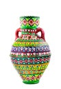 Egyptian decorated colorful pottery vessel (Kolla) Royalty Free Stock Photo