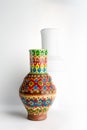 Egyptian decorated colorful pottery vessel (Kolla) Royalty Free Stock Photo