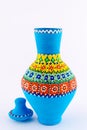 Egyptian decorated colorful pottery vessel (Kolla) Royalty Free Stock Photo