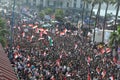 Egyptian demonstrators in Alex Royalty Free Stock Photo