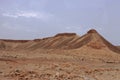 Egyptian Desert And Mysty Sky in the daylight Royalty Free Stock Photo