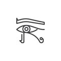 Egyptian eye outline icon Royalty Free Stock Photo