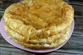 Egyptian Feteer meshaltet, layers upon layers of pastry dough with loads of ghee or butter in between, one of the famous Egyptian