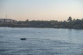 Egyptian Fisherman on the Nile River Royalty Free Stock Photo