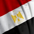 Egyptian Flag Closeup Royalty Free Stock Photo