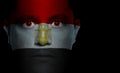 Egyptian Flag - Male Face Royalty Free Stock Photo
