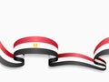 Egyptian flag wavy abstract background. Vector illustration. Royalty Free Stock Photo