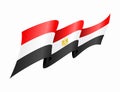 Egyptian flag wavy abstract background. Vector illustration. Royalty Free Stock Photo