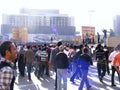 People in Tahrir Square Royalty Free Stock Photo