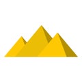 Egyptian Giza pyramids icon isolated