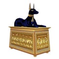 Egyptian God Anubis on a Casket Royalty Free Stock Photo