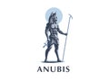 The Egyptian god Anubis. Vector emblem.