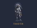 The Egyptian God Thoth. Vector illustration.