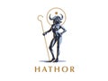 Egyptian goddess Hathor. Vector illustration.