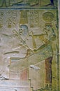 Egyptian Goddess Mut with Pharoah Seti Royalty Free Stock Photo