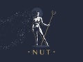 Egyptian goddess Nut. Royalty Free Stock Photo