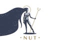 Egyptian goddess Nut. Royalty Free Stock Photo