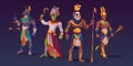 Egyptian gods Anubis, Ra, Amon, Osiris characters