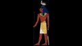 Geb Egyptian god of the Earth in Alpha Channel
