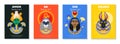 Egyptian Gods Vertical Posters