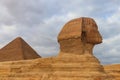 Egyptian Great Sphinx and pyramids of Giza in Cairo, Egypt Royalty Free Stock Photo