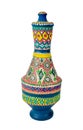Egyptian handmade decorated colorful pottery vase Kolla Royalty Free Stock Photo