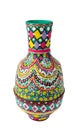 Egyptian handmade decorated colorful pottery vase Kolla Royalty Free Stock Photo