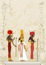 Egyptian hieroglyph and symbol.Ancient egypt banner.