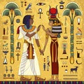 Egyptian hieroglyph and symbolAncient culture sing and symbol.