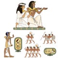 Egyptian hieroglyph and symbolAncient culture sing and symbol Royalty Free Stock Photo