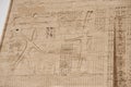 Egyptian hieroglyphics on a temple wall